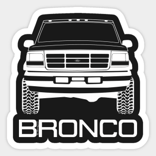 1992-1996 Ford Bronco Front, White Print Sticker